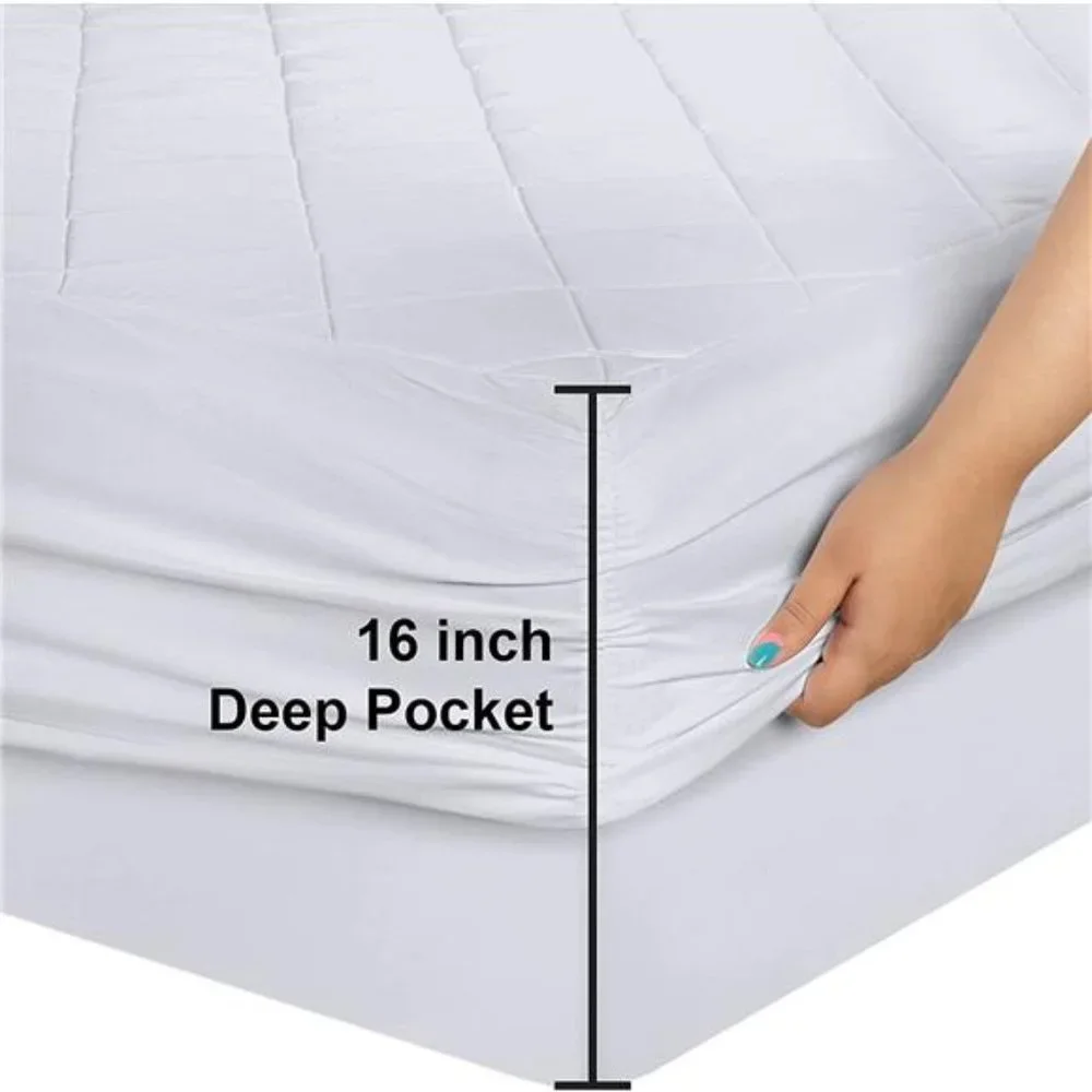 Bedding Quilted Fitted Mattress Pad (Queen) - Elastic Fitted Mattress Protector